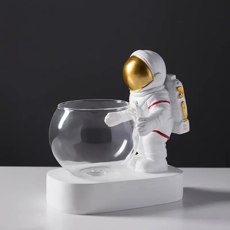 Creative Astronaut & Diver Hydroponic Glass Vase – Modern Home Decor