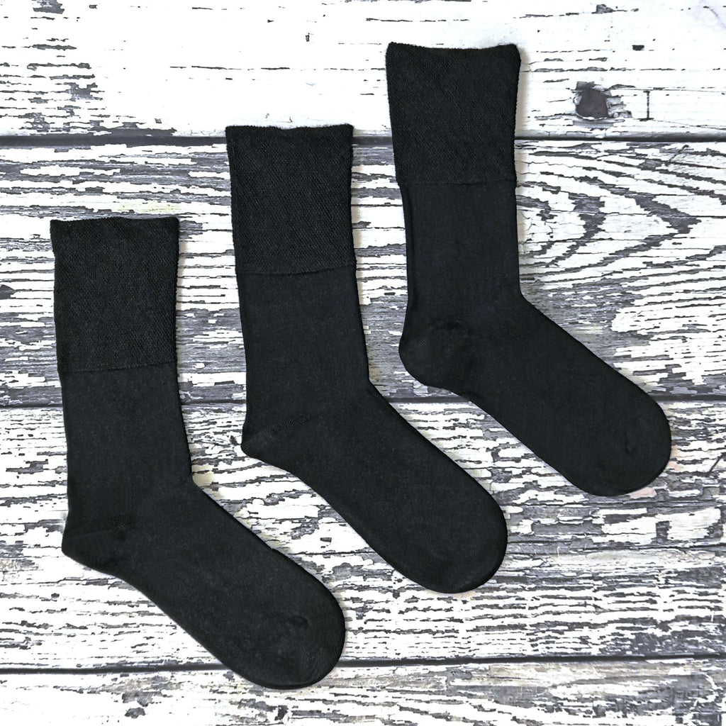 Mens Thin Non Elastic Thermal Diabetic Socks (Multipack Options)