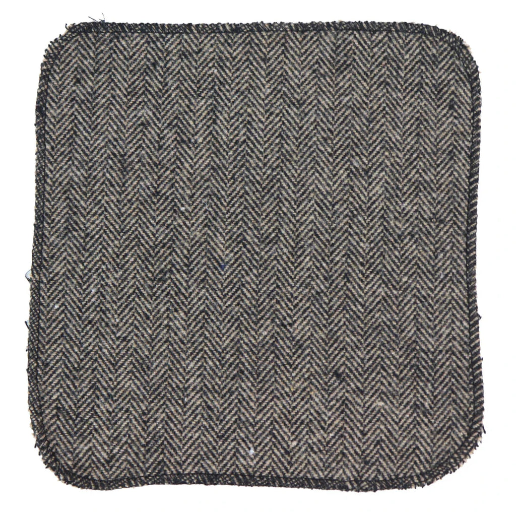 281 - Men's Herringbone Tweed Wool Tie & Hankerchief 2"