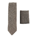 281 - Men's Herringbone Tweed Wool Tie & Hankerchief 2"