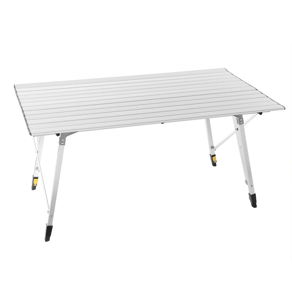 WOLTU Aluminum Folding Travel Camping Table with Carry Bag 120x68.5cm Adjustable Height Outdoor Garden Table for 4-6 People