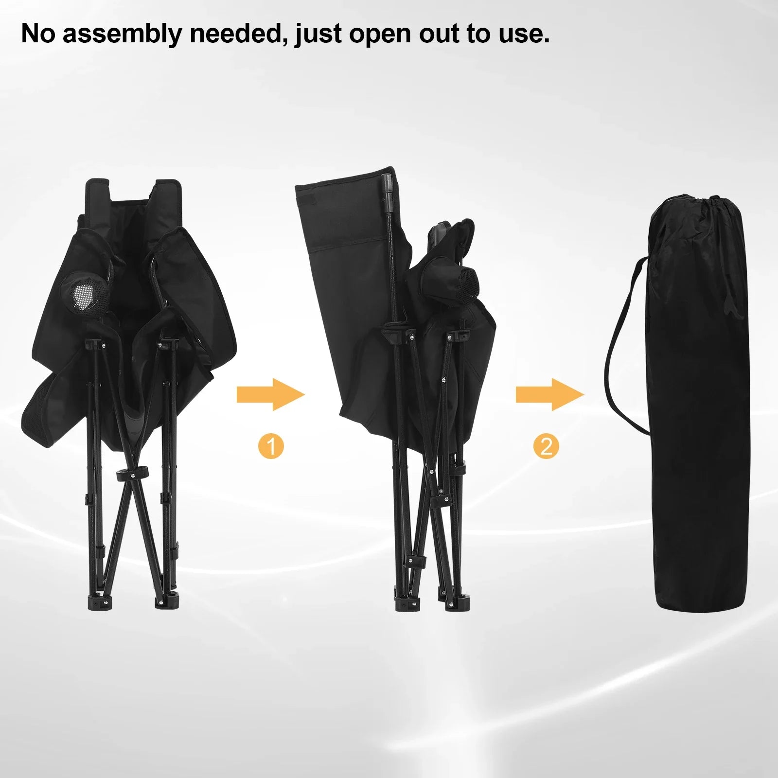 Folding Camping Chair  Lightweight Outdoor Chair Fishing Chair with Headrest Cup Holder Storage Carry Bag for Hiking Picnic Beac