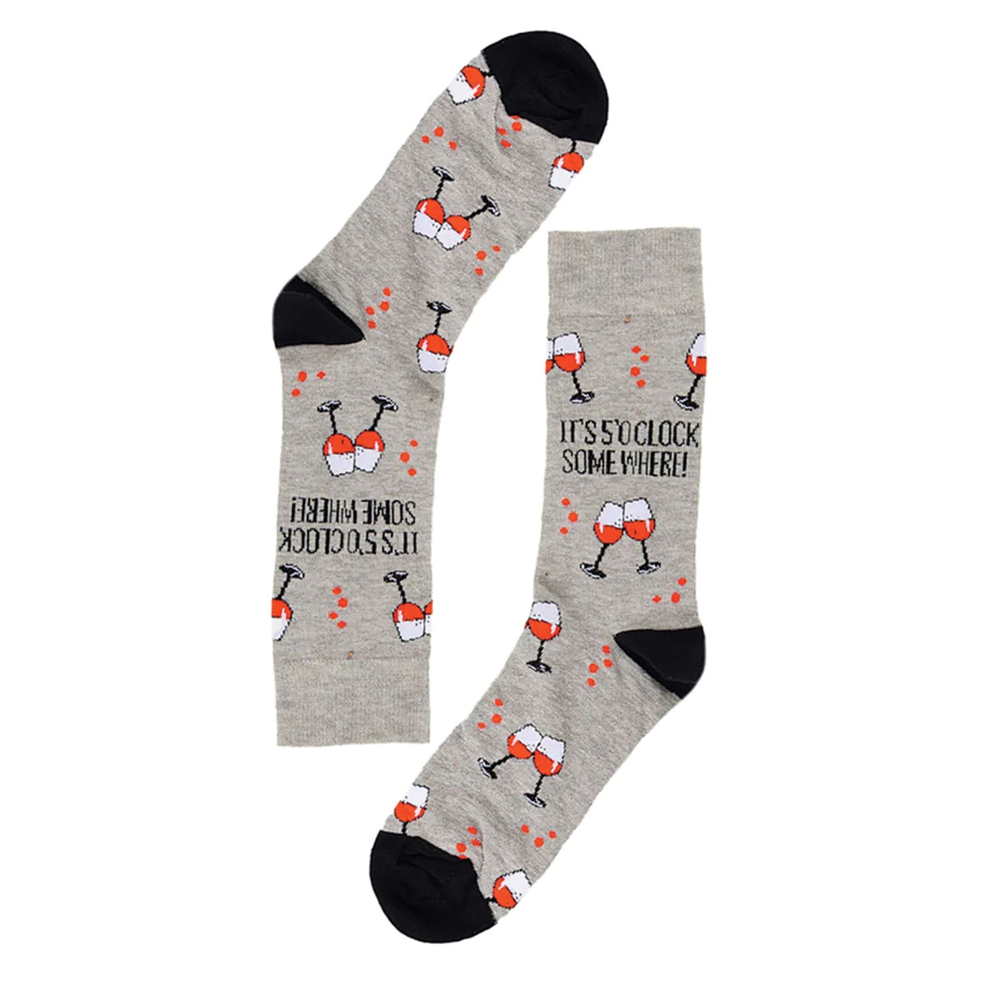1 Pack Ladies Novelty Cotton 5 Oclock Wine Socks