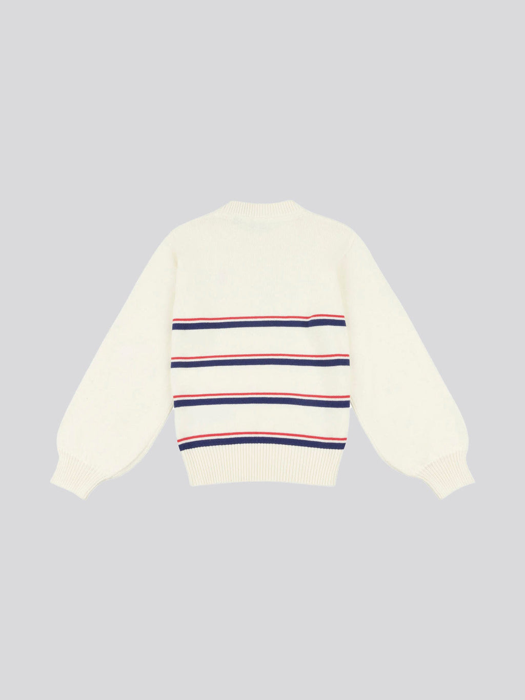 Girls Balloon Sleeve Jumper in Egret