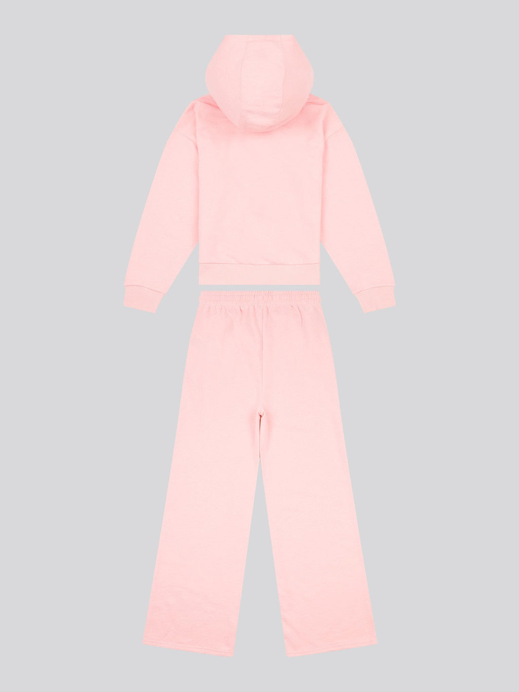 Girls Brushed Back Hoodie & Jogger Set in Crystal Rose