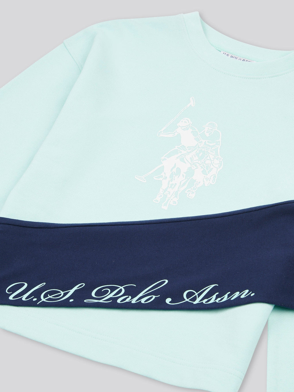 Girls Graphic Boxy Sweat & Legging Set Blue Light