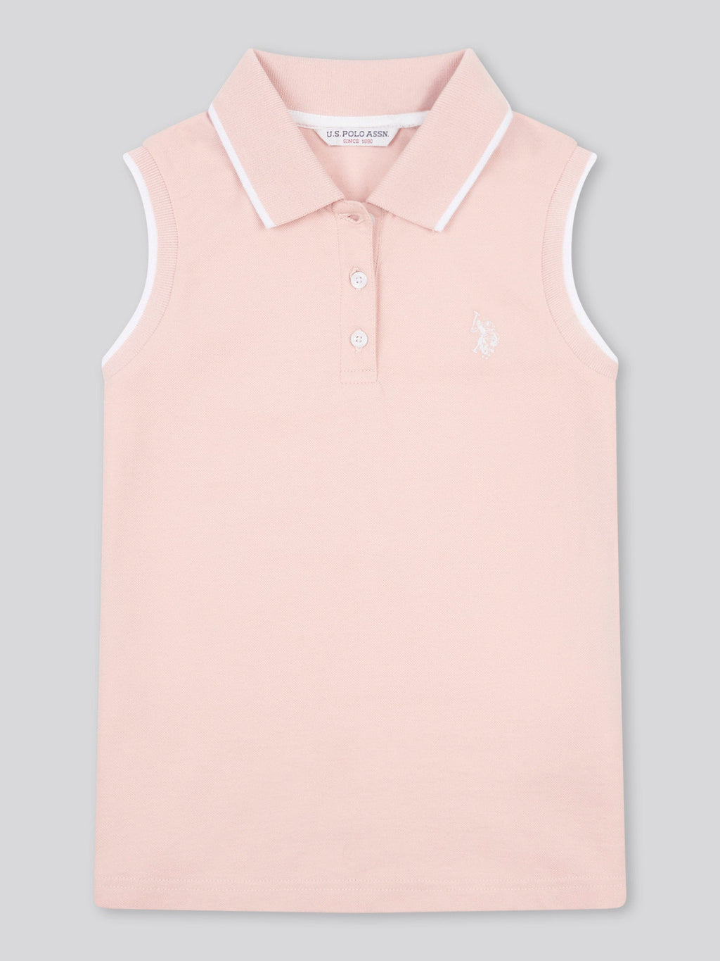 Girls Sleeveless Polo Shirt Crystal Rose