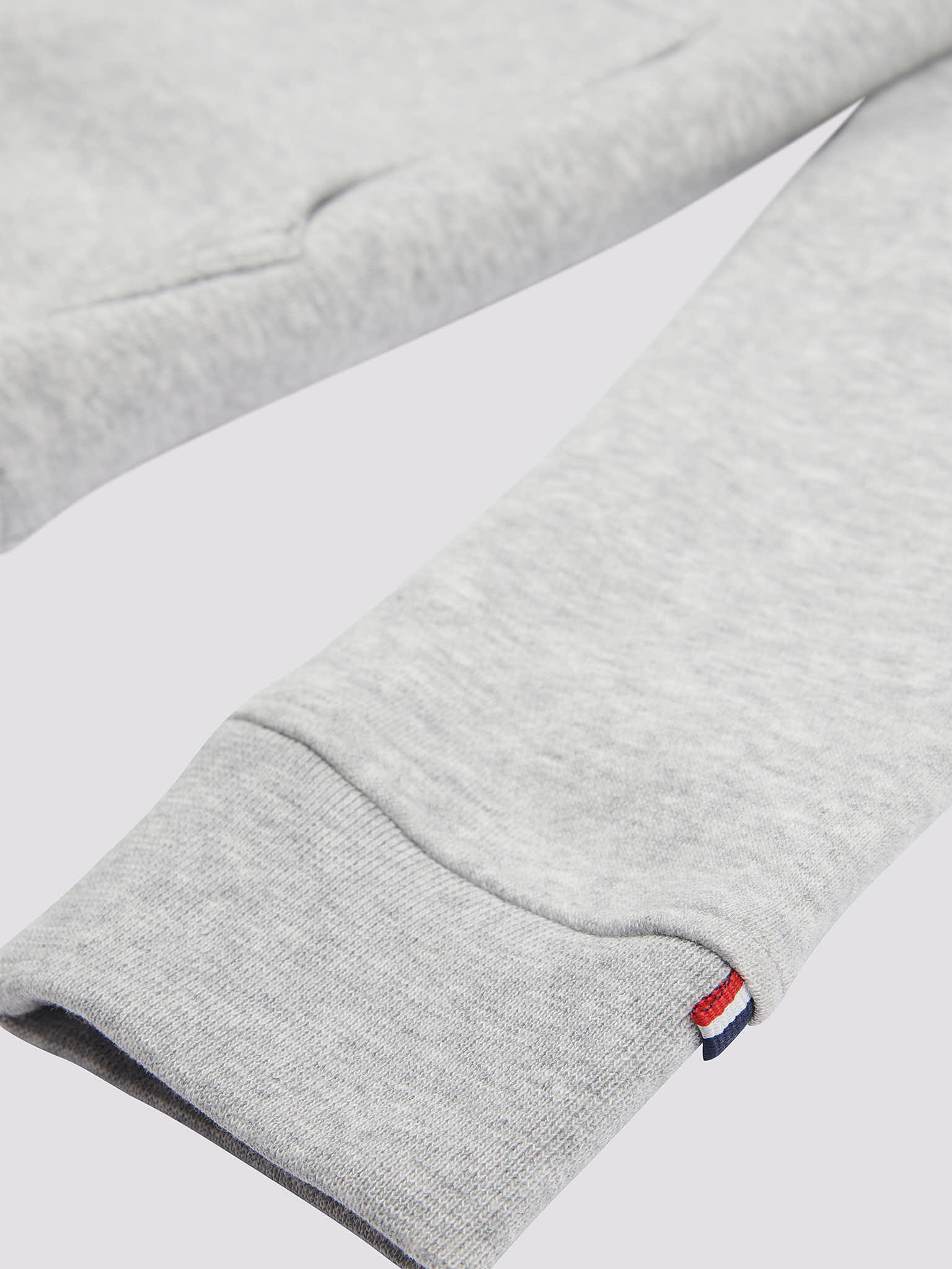 Boys Double Horsemen Brush Back Hoodie in Mid Grey Marl