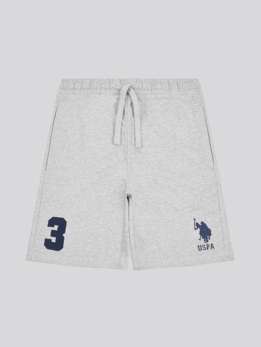 Boys Player 3 Sweat Short in Mid Grey Marl