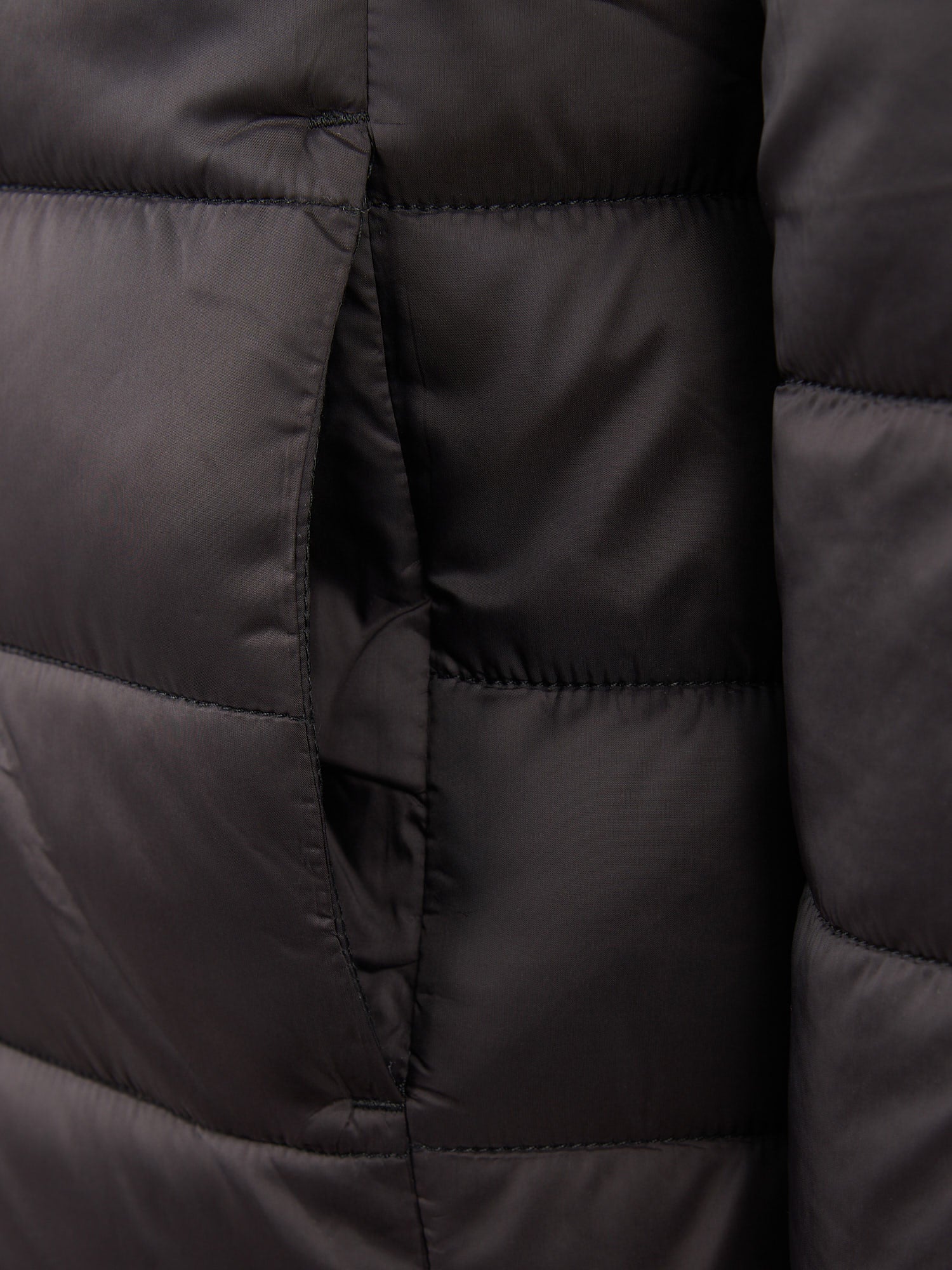 Boys Hooded Quilted Jacket in Black