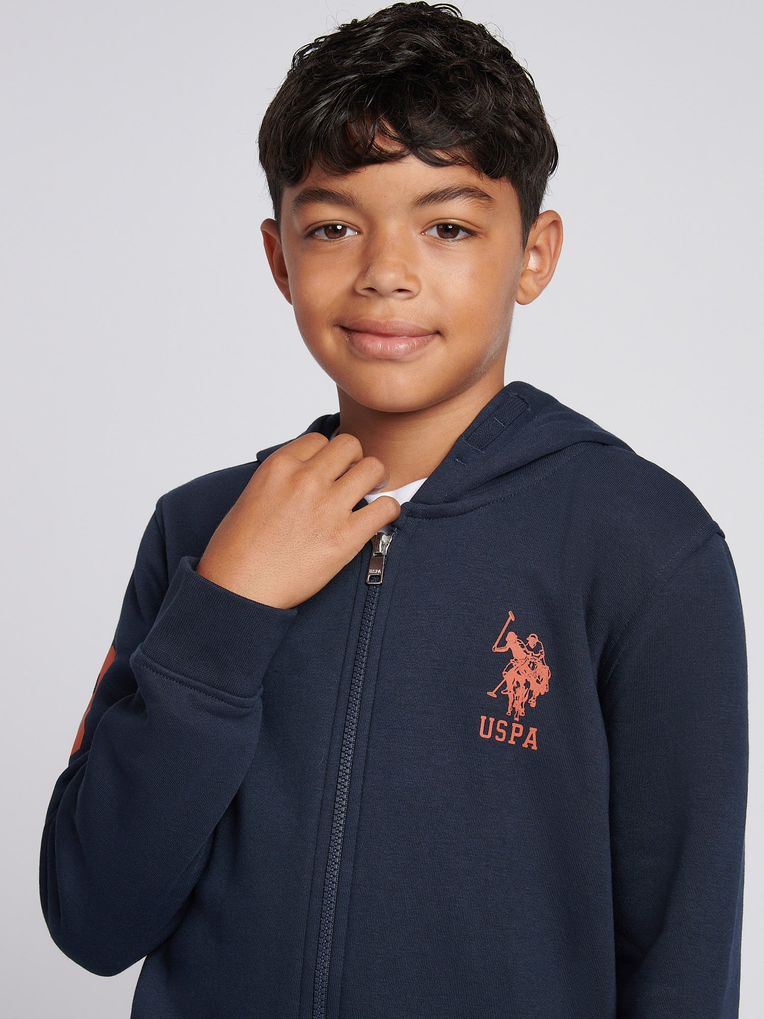 Boys Player 3 Zip Hoodie & Jogger Set in Dark Sapphire Navy