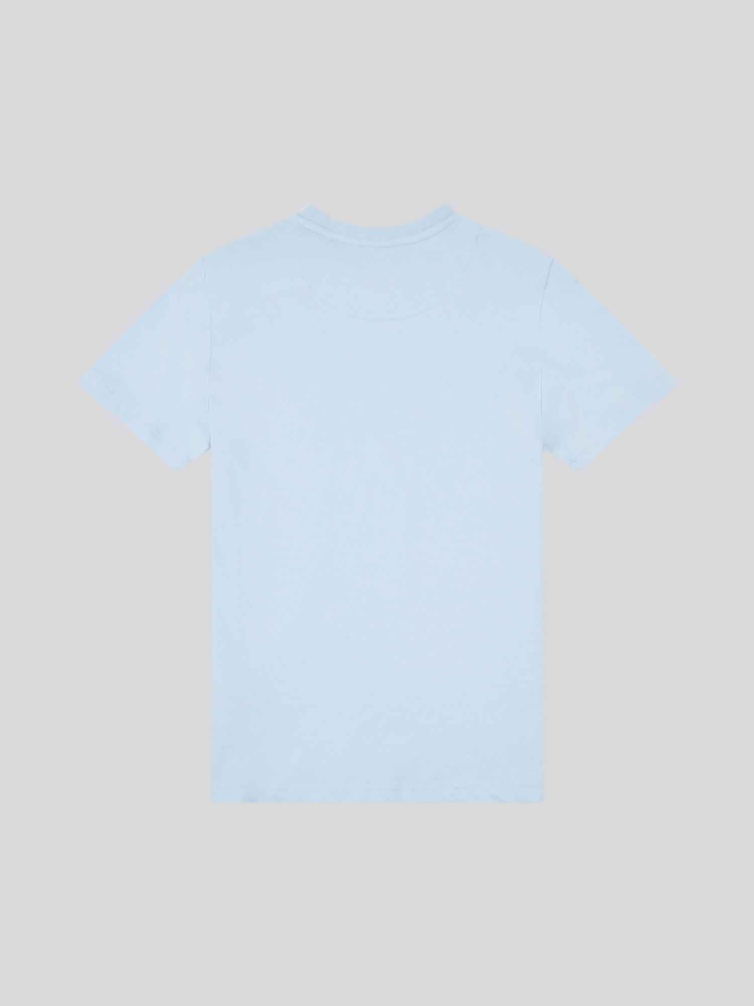 Boys Large Double Horsemen Graphic T-Shirt in Chambray Blue