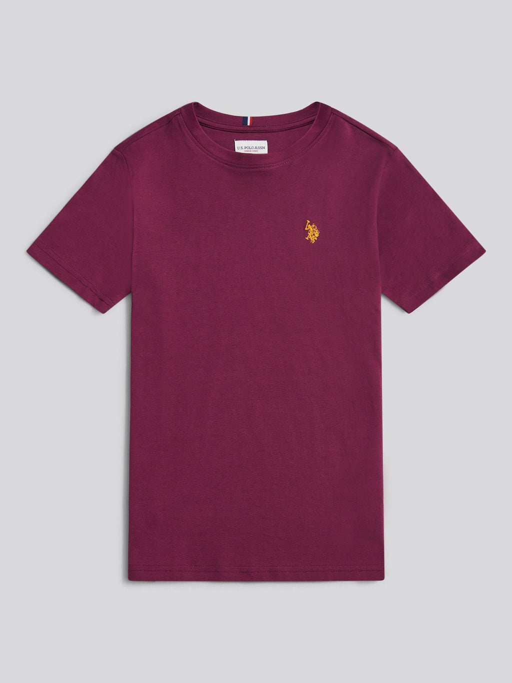 Boys Texture Double Horsemen T-Shirt Grape Wine