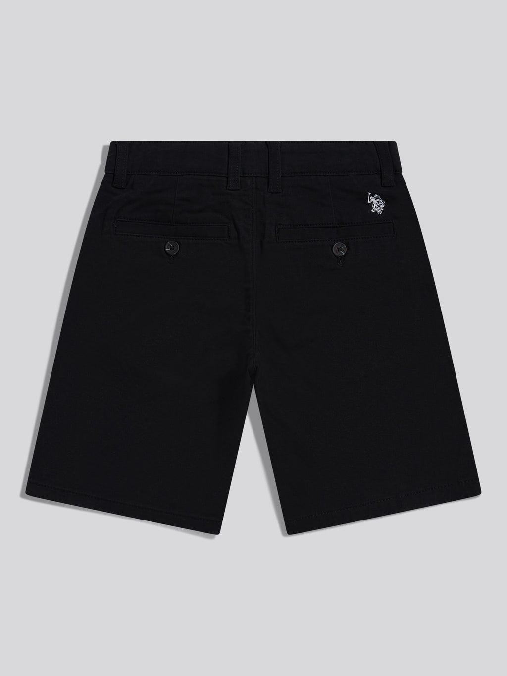 Boys Classic Chino Short Black Bright White DHM