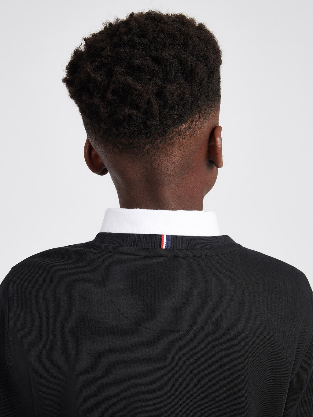 Boys Double Horsemen Crew in Black Bright White DHM