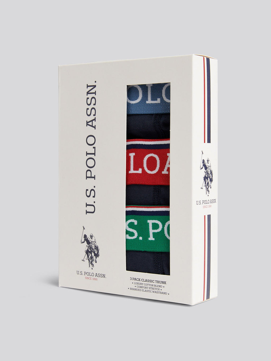 Boys USPA Trunk 3 Pack in Dark Sapphire Navy