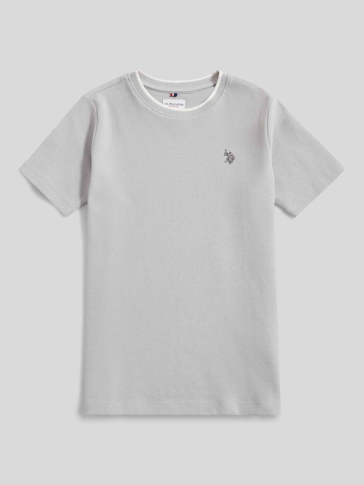 Boys Knit Texture T-Shirt in High Rise