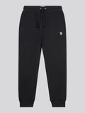 Boys Double Horsemen Loopback Jogger Black Bright White DHM