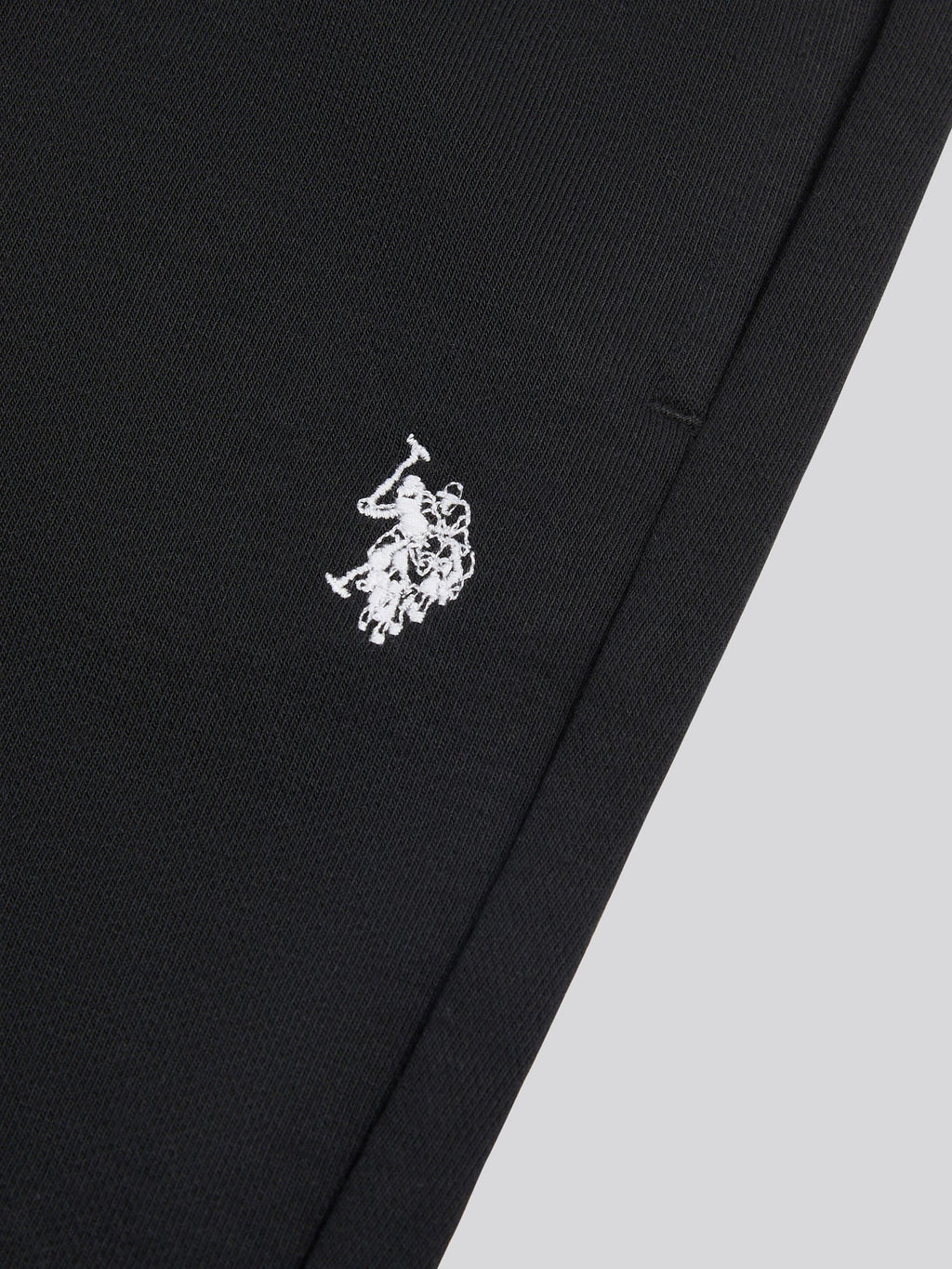 Boys Double Horsemen Loopback Jogger Black Bright White DHM