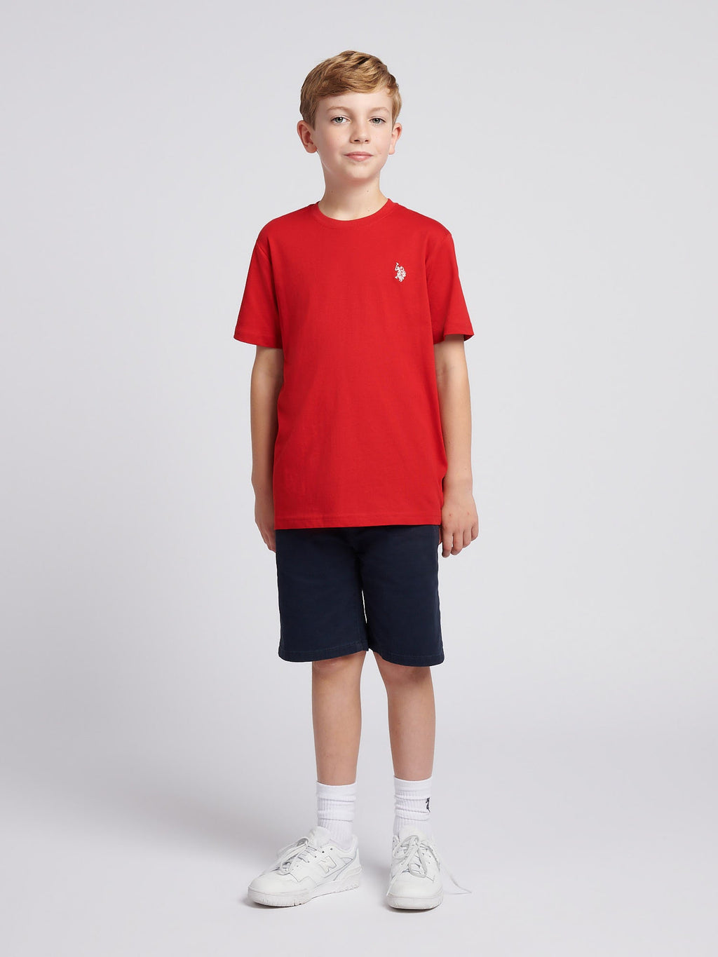 Boys USPA Back Graphic T-Shirt in Haute Red