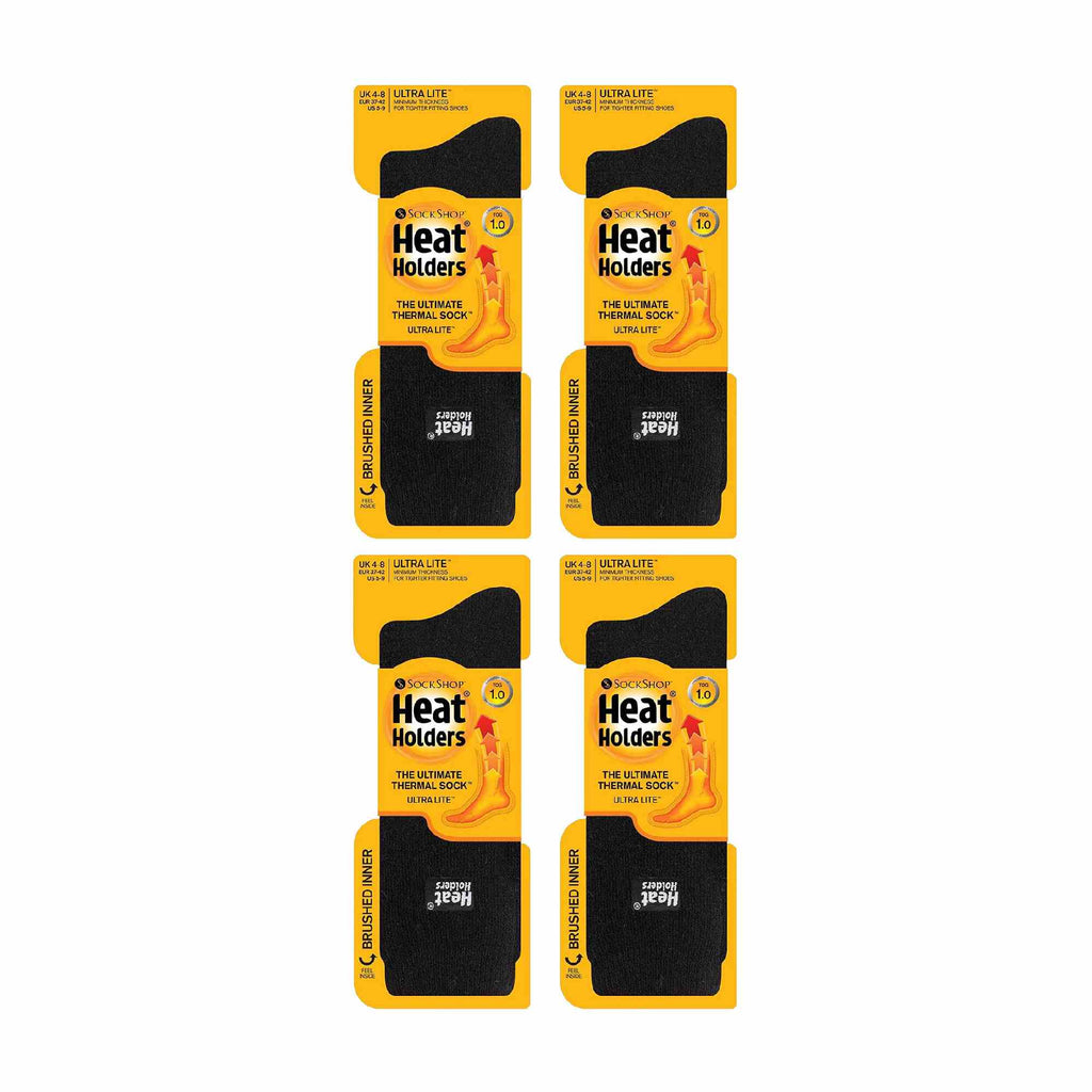 Ladies Ultra Lite Extra Thin 1.0 TOG Casual Thermal Socks (Multipack Options)