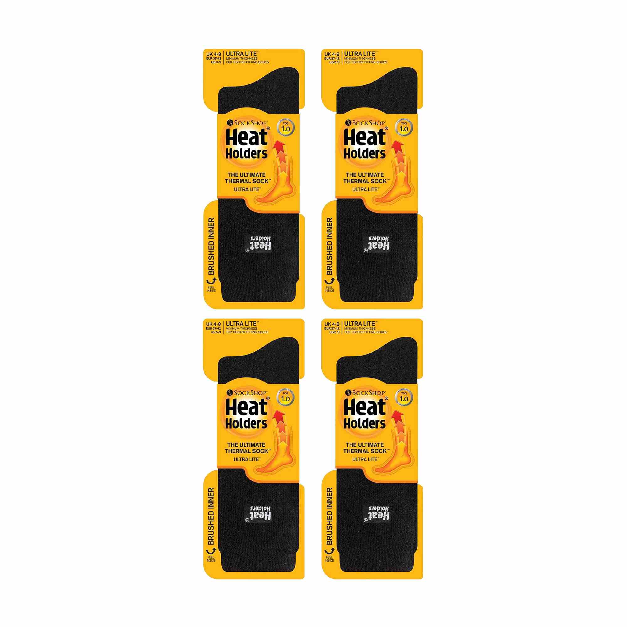 Ladies Ultra Lite Extra Thin 1.0 TOG Casual Thermal Socks (Multipack Options)