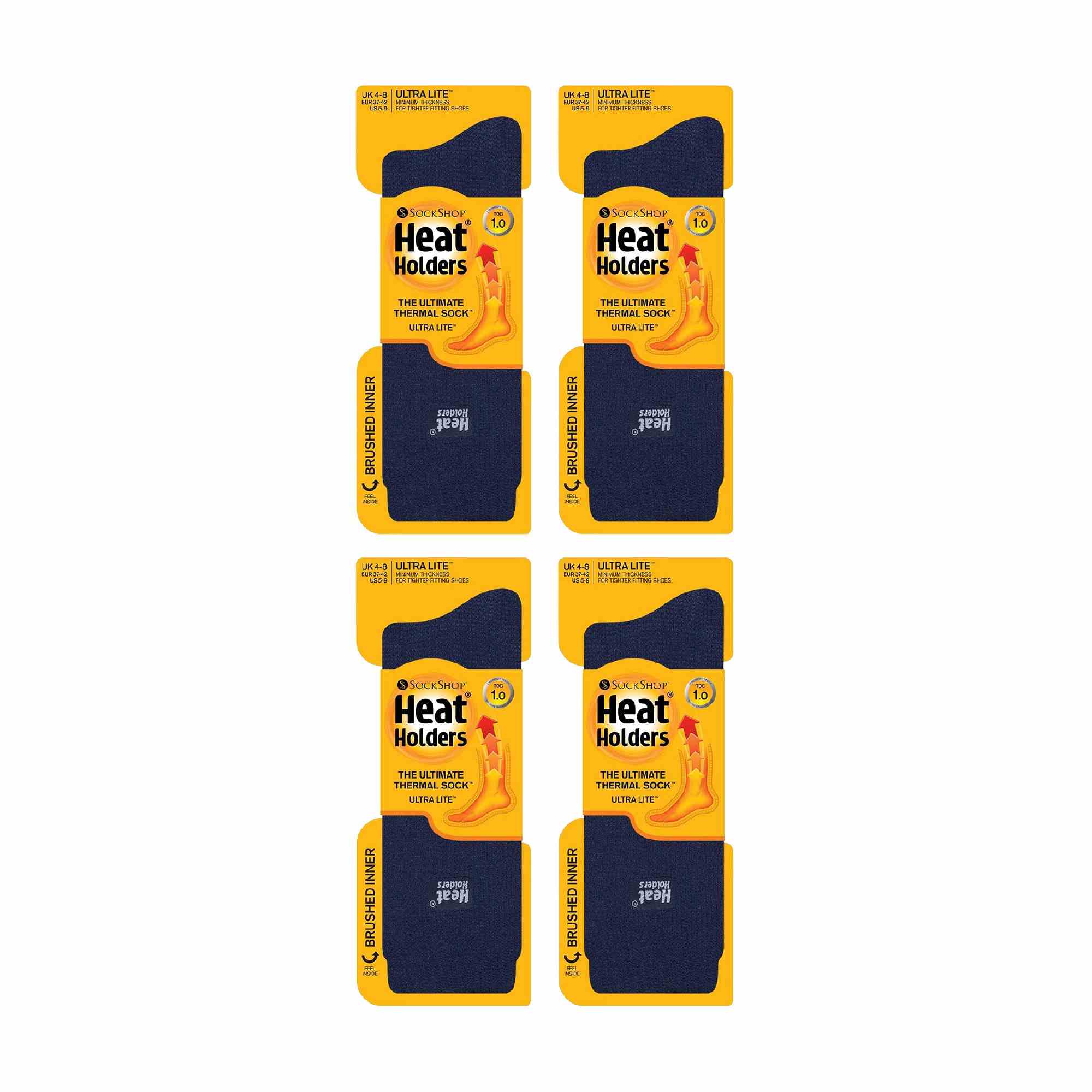 Ladies Ultra Lite Extra Thin 1.0 TOG Casual Thermal Socks (Multipack Options)