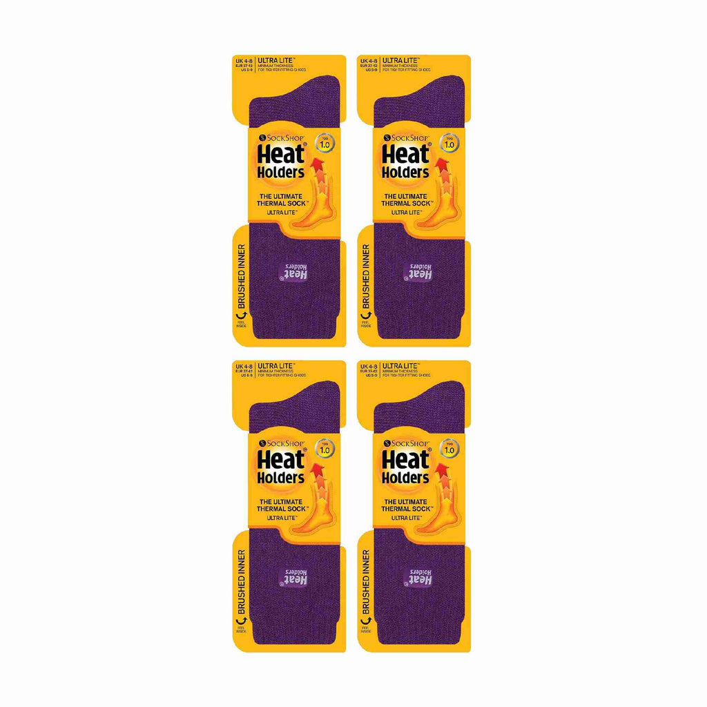 Ladies Ultra Lite Extra Thin 1.0 TOG Casual Thermal Socks (Multipack Options)