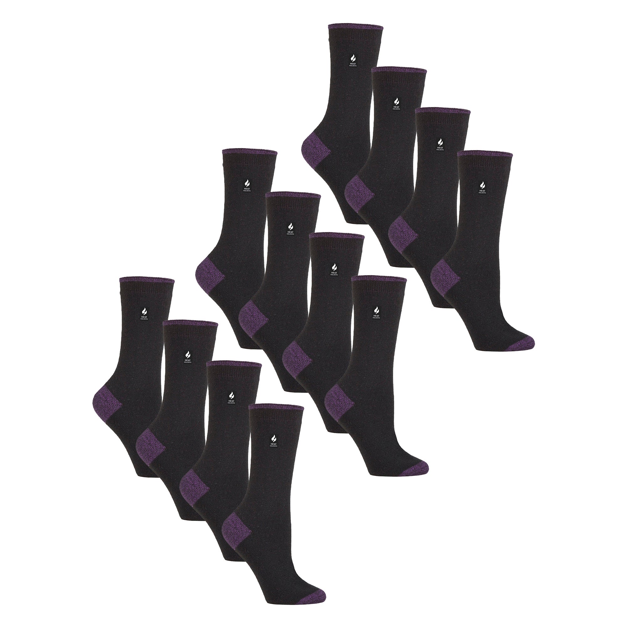 Ladies Ultra Lite Extra Thin 1.0 TOG Casual Thermal Socks (Multipack Options)