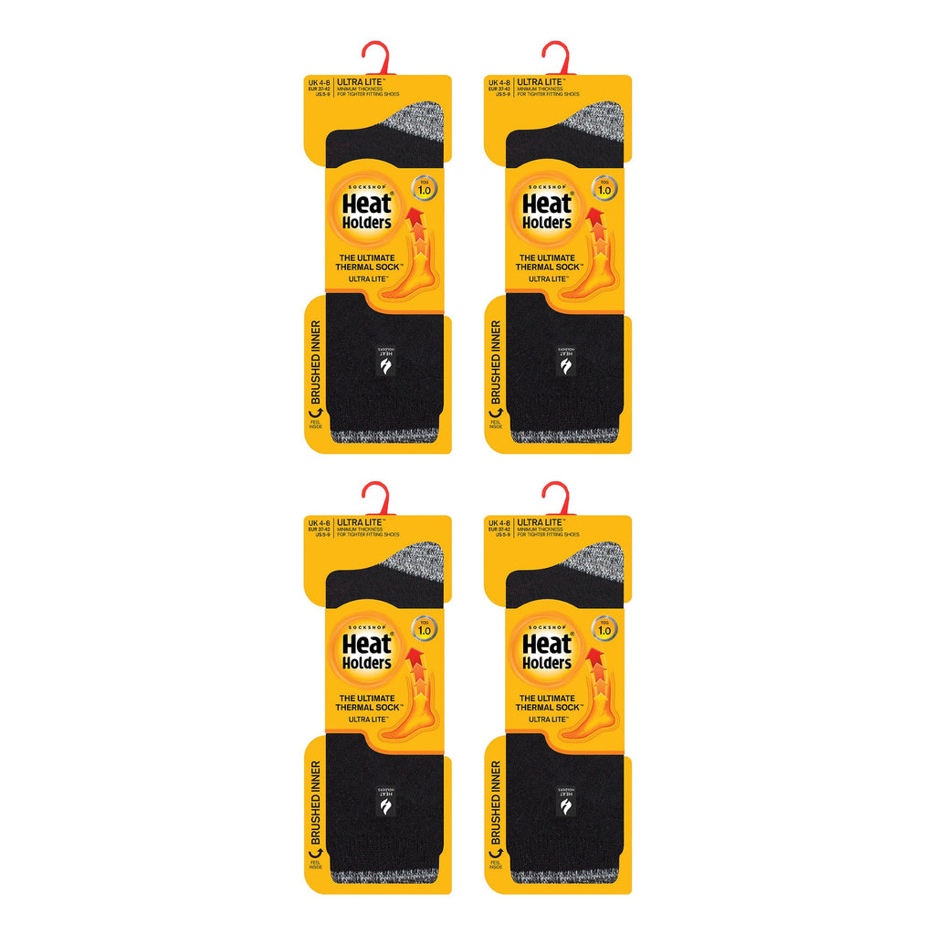 Ladies Ultra Lite Extra Thin 1.0 TOG Casual Thermal Socks (Multipack Options)