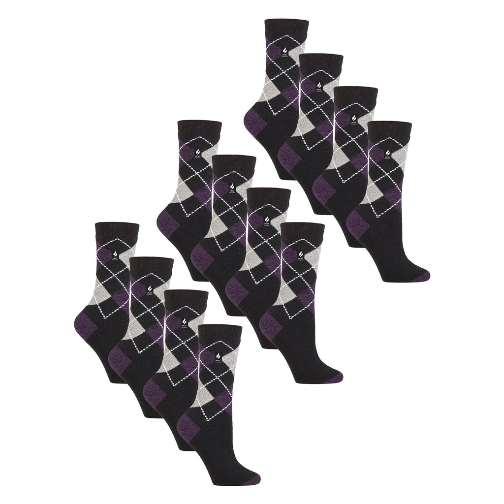 Ladies Ultra Lite Extra Thin 1.0 TOG Casual Thermal Socks (Multipack Options)