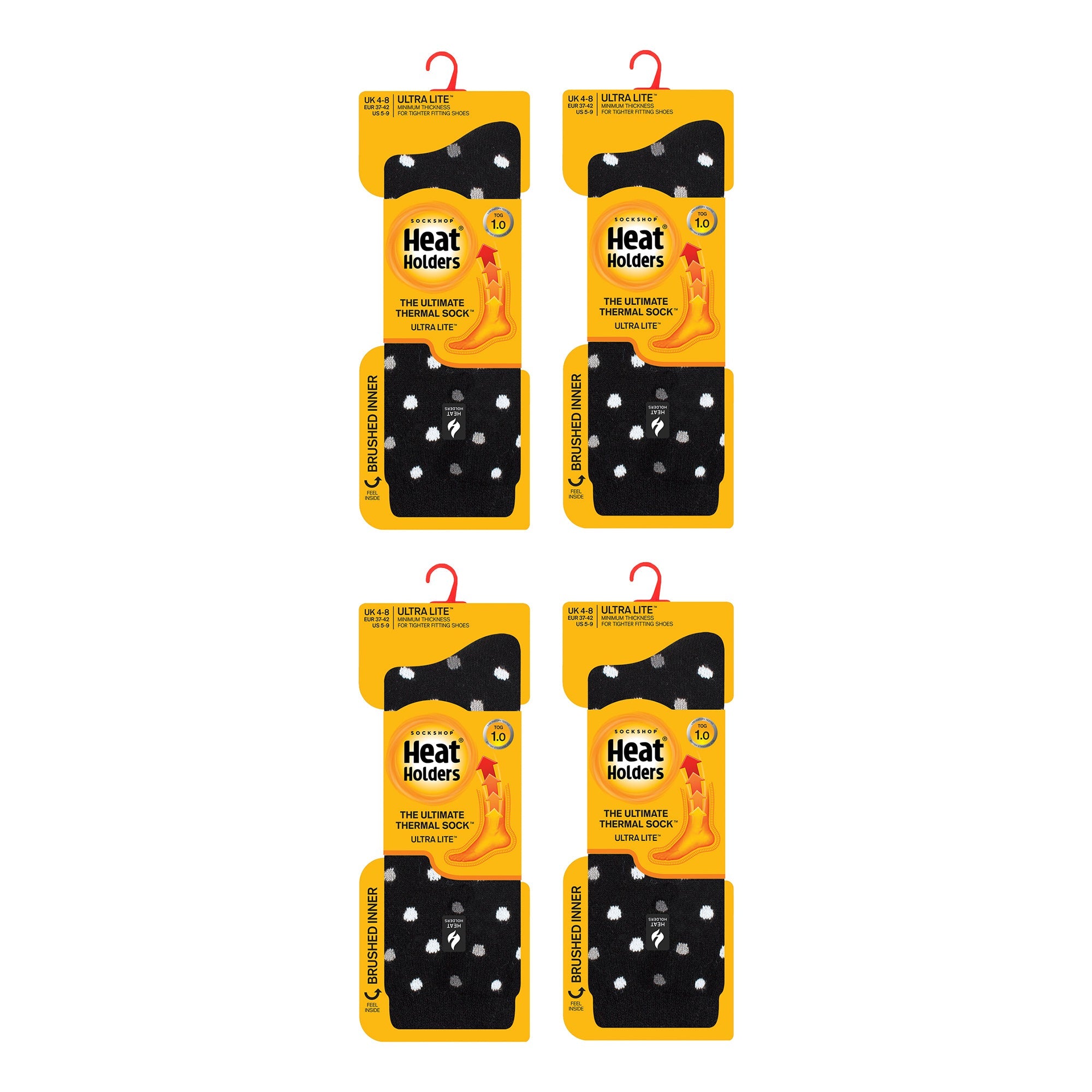 Ladies Ultra Lite Extra Thin 1.0 TOG Casual Thermal Socks (Multipack Options)