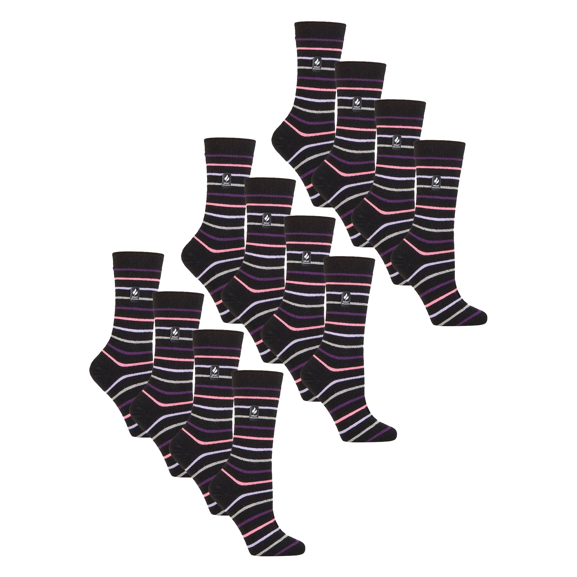 Ladies Ultra Lite Extra Thin 1.0 TOG Casual Thermal Socks (Multipack Options)