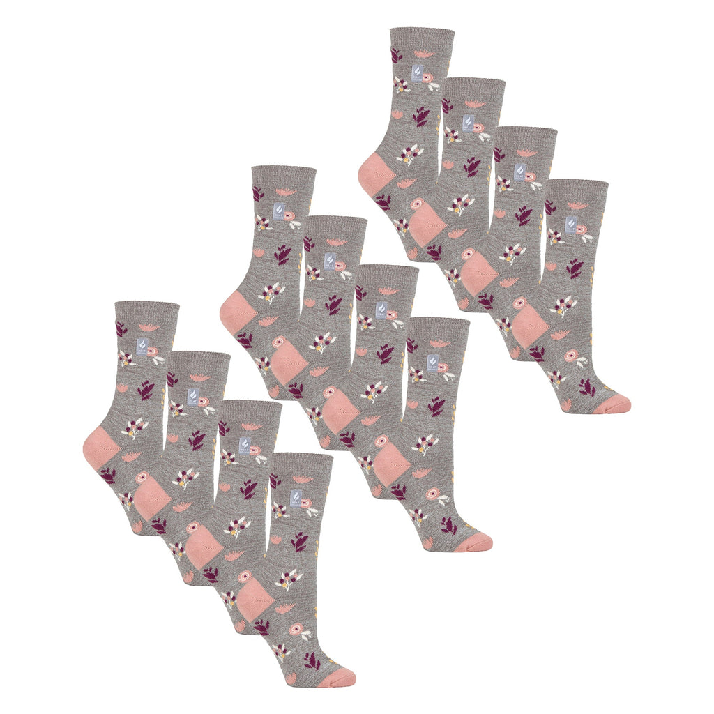 Ladies Ultra Lite Extra Thin 1.0 TOG Casual Thermal Socks (Multipack Options)