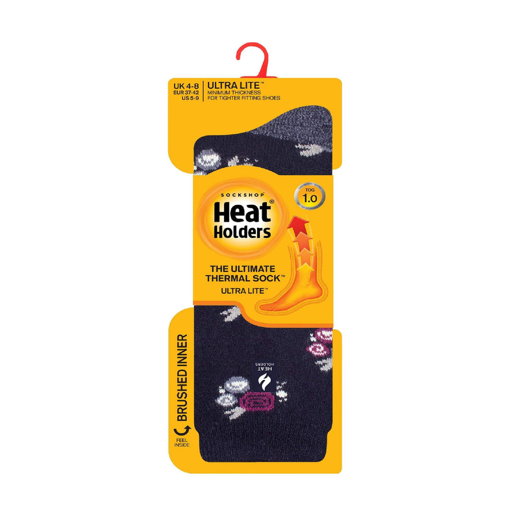 Ladies Ultra Lite Extra Thin 1.0 TOG Casual Thermal Socks (Multipack Options)