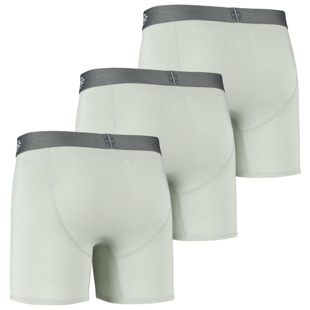 3-pack: IKON X Men's 6" Boxers - Silver/Charcoal