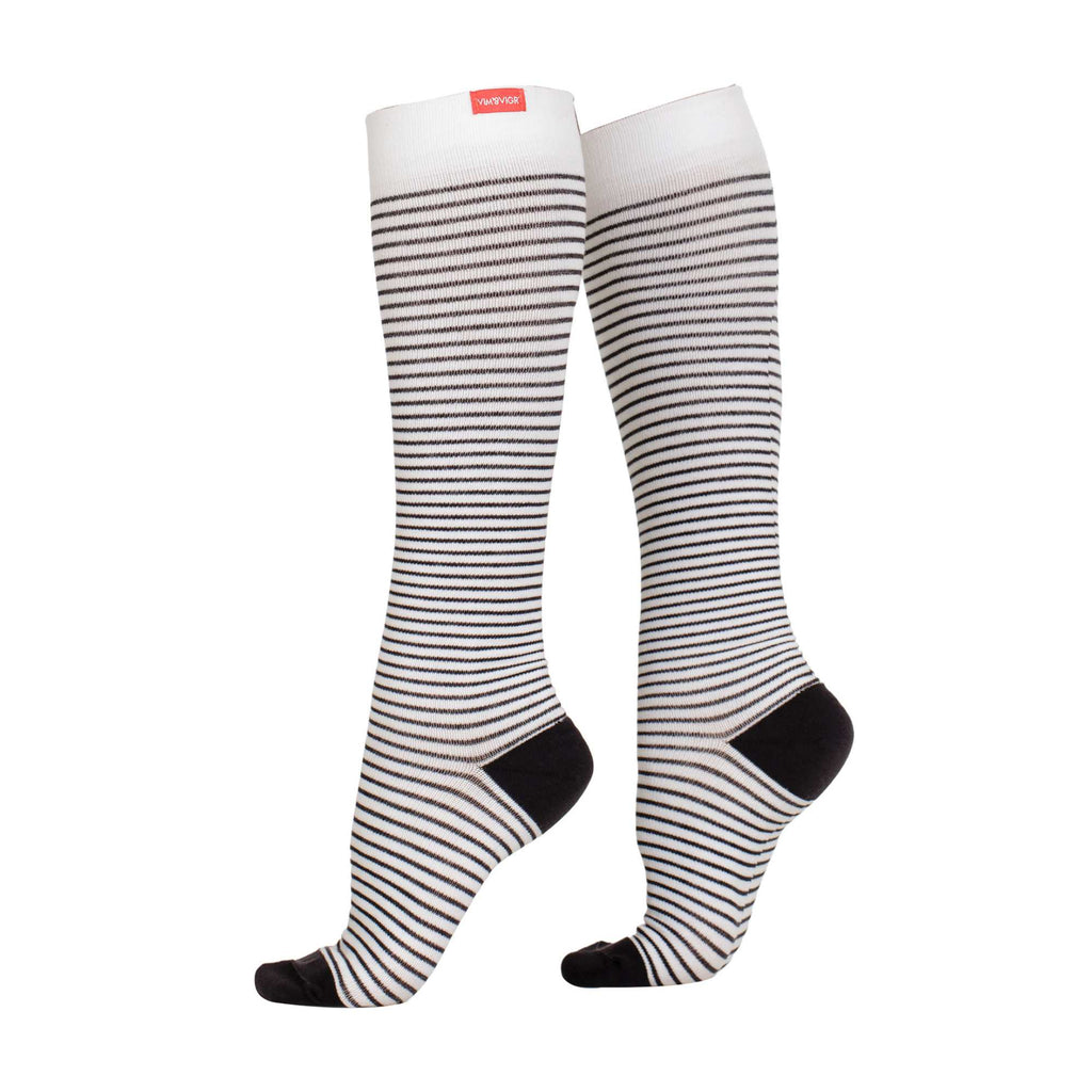 1 Pack Wide Calf Cotton Graduated Compression Socks | 15-20 mmHg