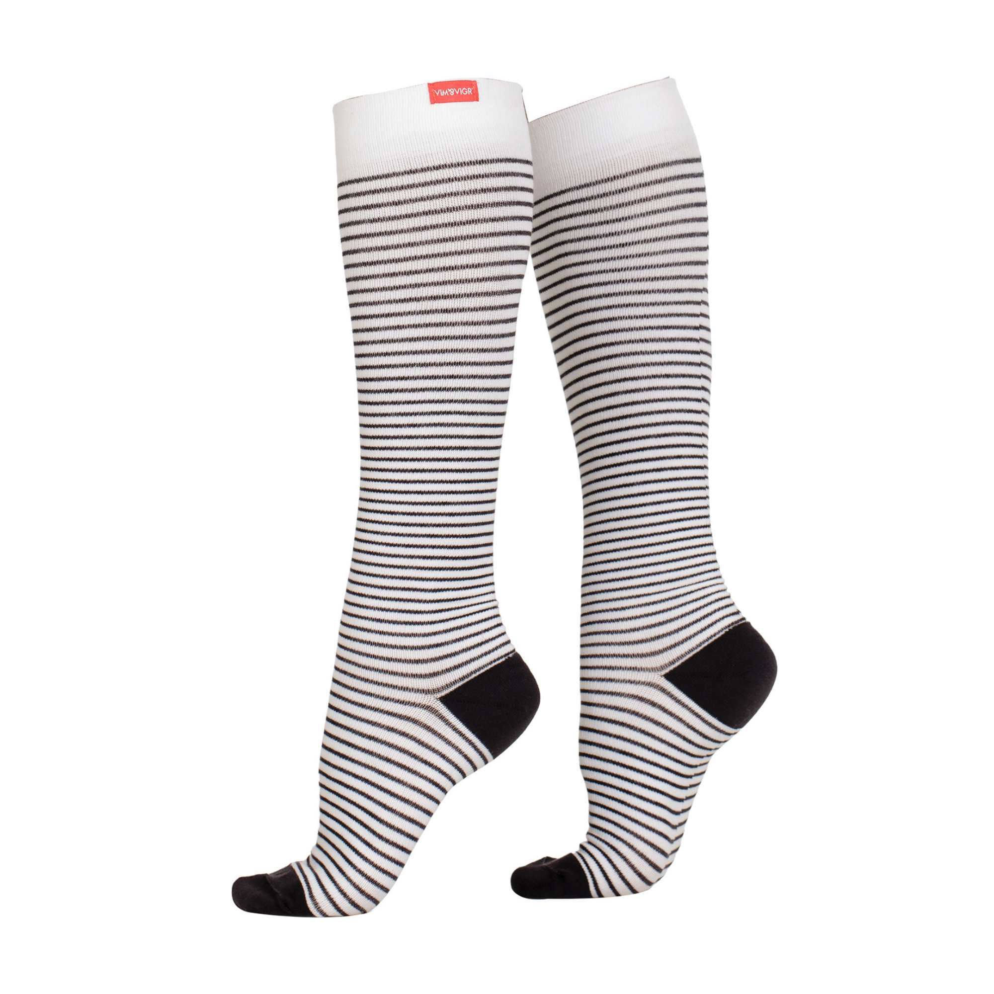 1 Pack Wide Calf Cotton Graduated Compression Socks | 15-20 mmHg