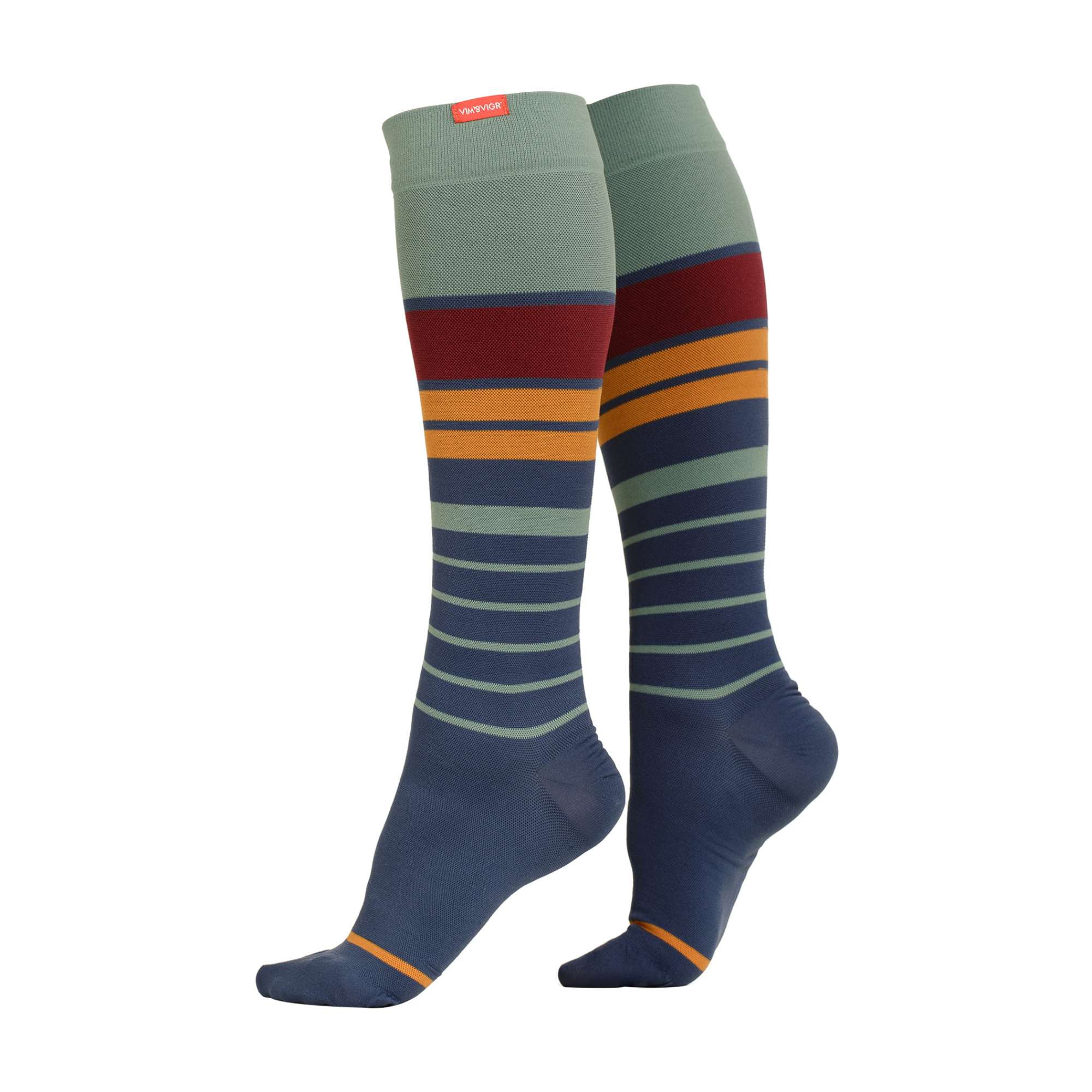 1 Pack Wide Calf Nylon Graduated Compression Socks | 15-20 mmHg