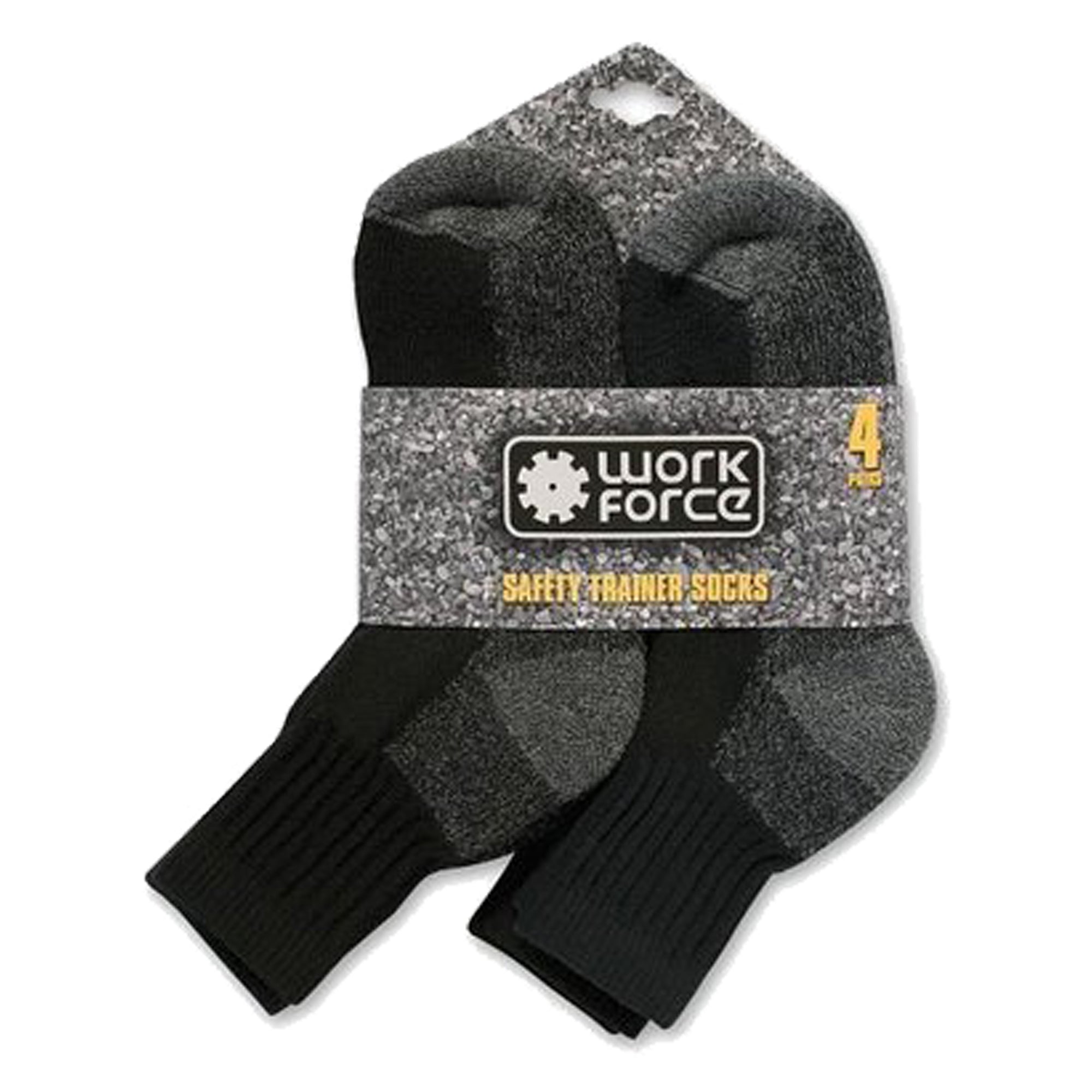 4 Pack Mens Low Cut Trainer Work Safety Socks