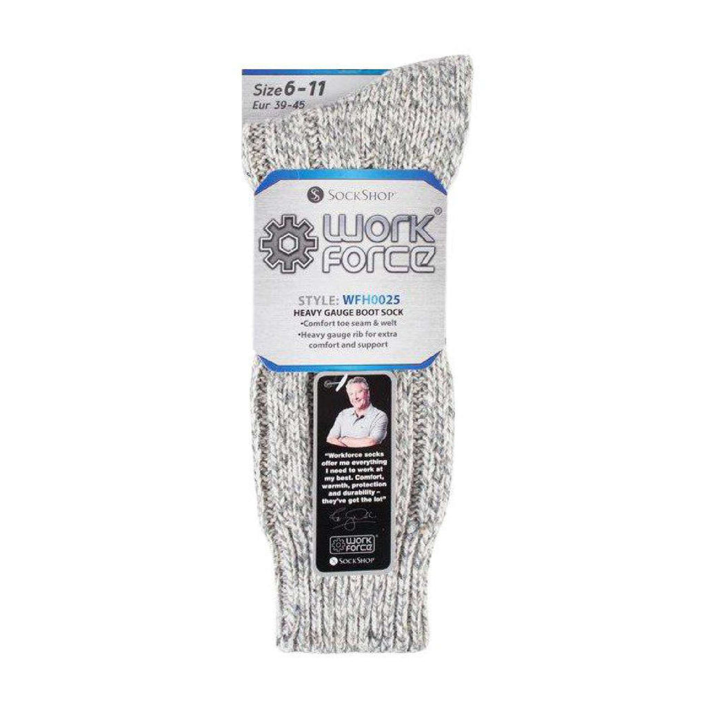 3 Pack Mens Warm Ribbed Knitted Wool Work Boot Socks
