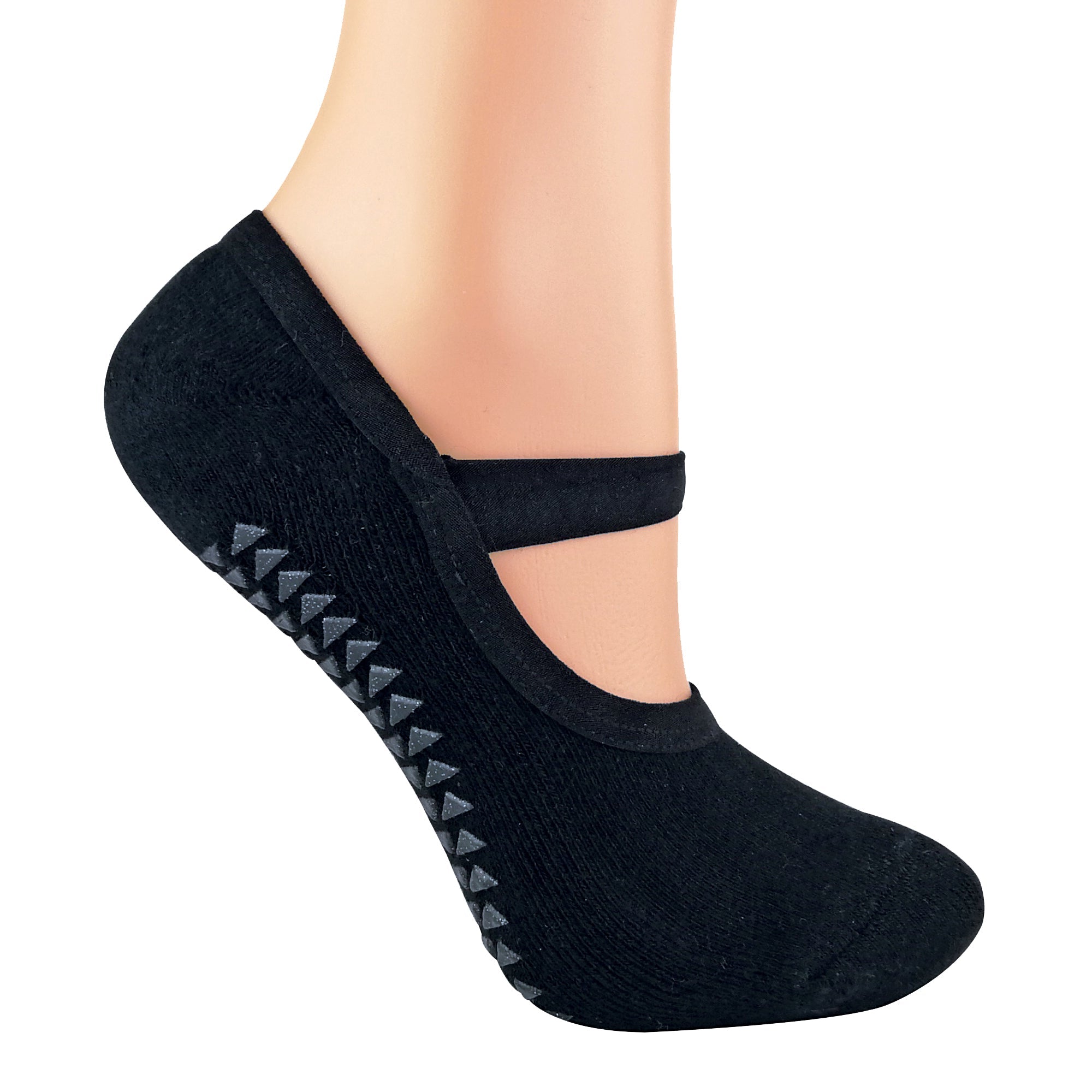 Ladies Cotton Non Slip Yoga Socks with Straps (Multipack Options)
