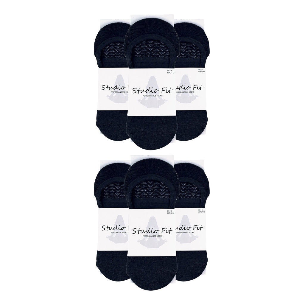 Ladies Cotton Non Slip Yoga Socks with Straps (Multipack Options)