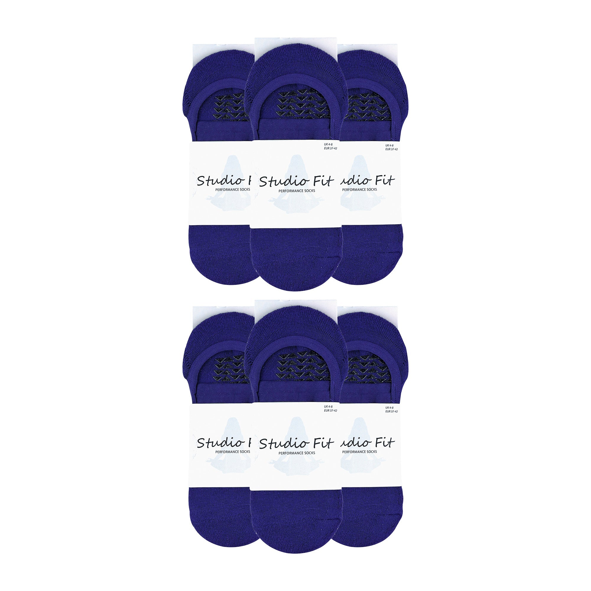 Ladies Cotton Non Slip Yoga Socks with Straps (Multipack Options)