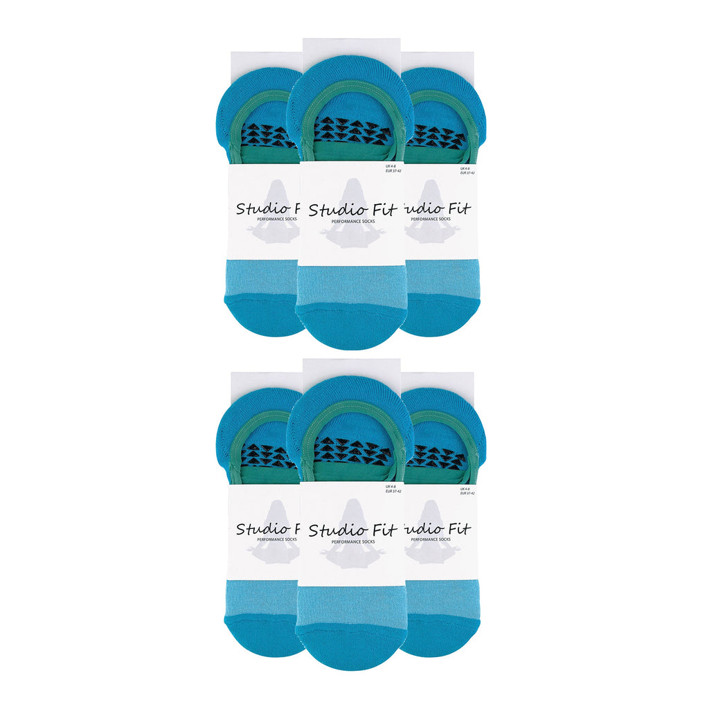 Ladies Cotton Non Slip Yoga Socks with Straps (Multipack Options)