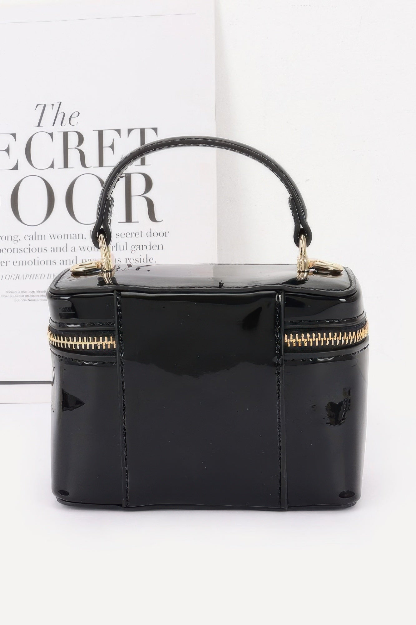 Patent Faux Leather Envelope Clutch