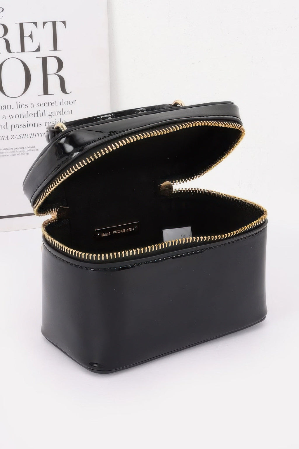 Patent Faux Leather Envelope Clutch