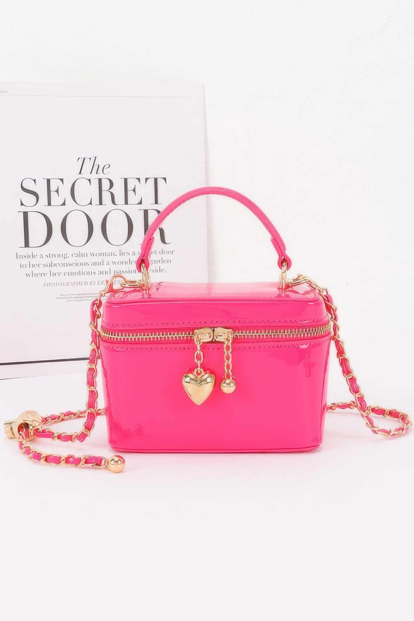 Patent Faux Leather Envelope Clutch
