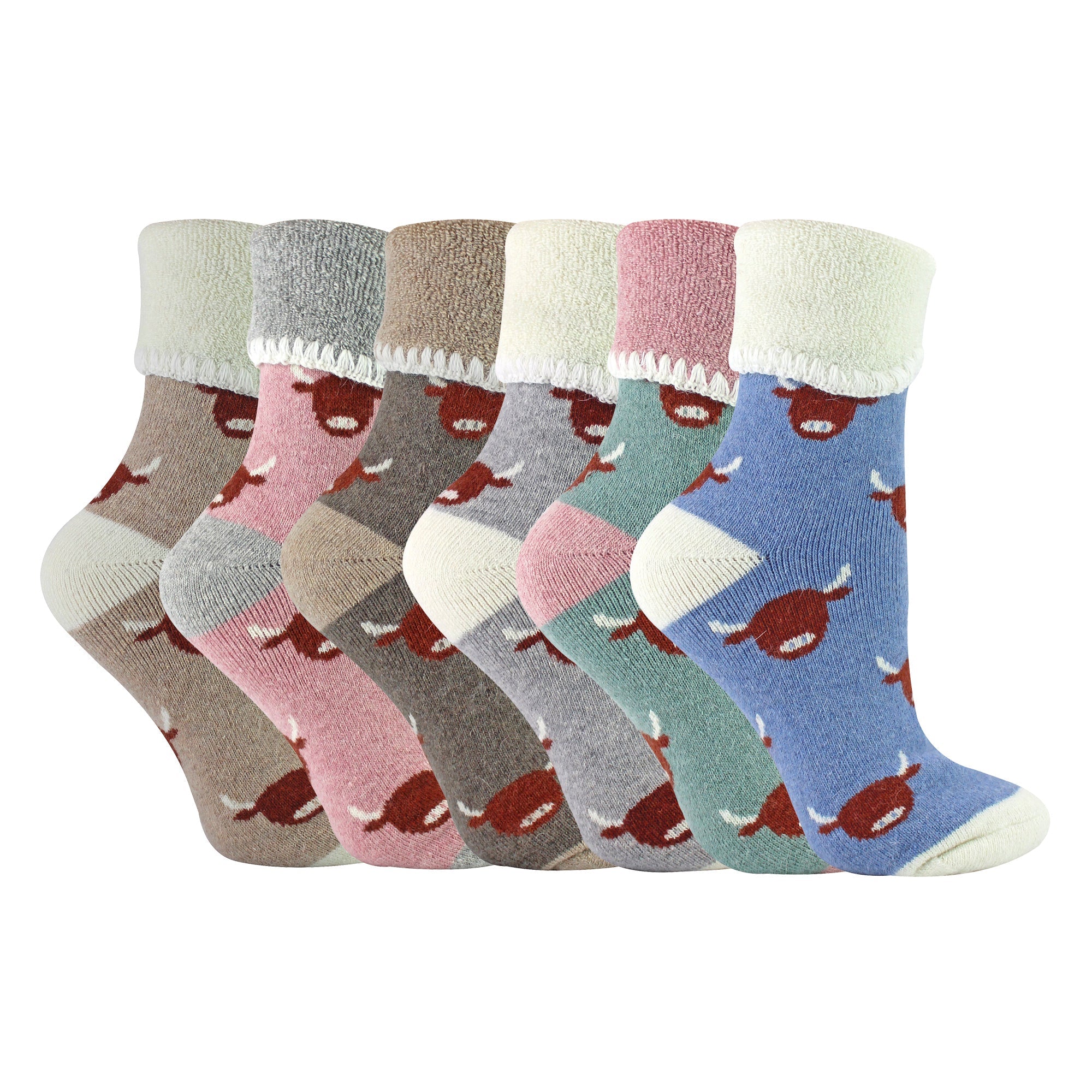 6 Pairs Ladies Thick Warm Wool Bed Socks