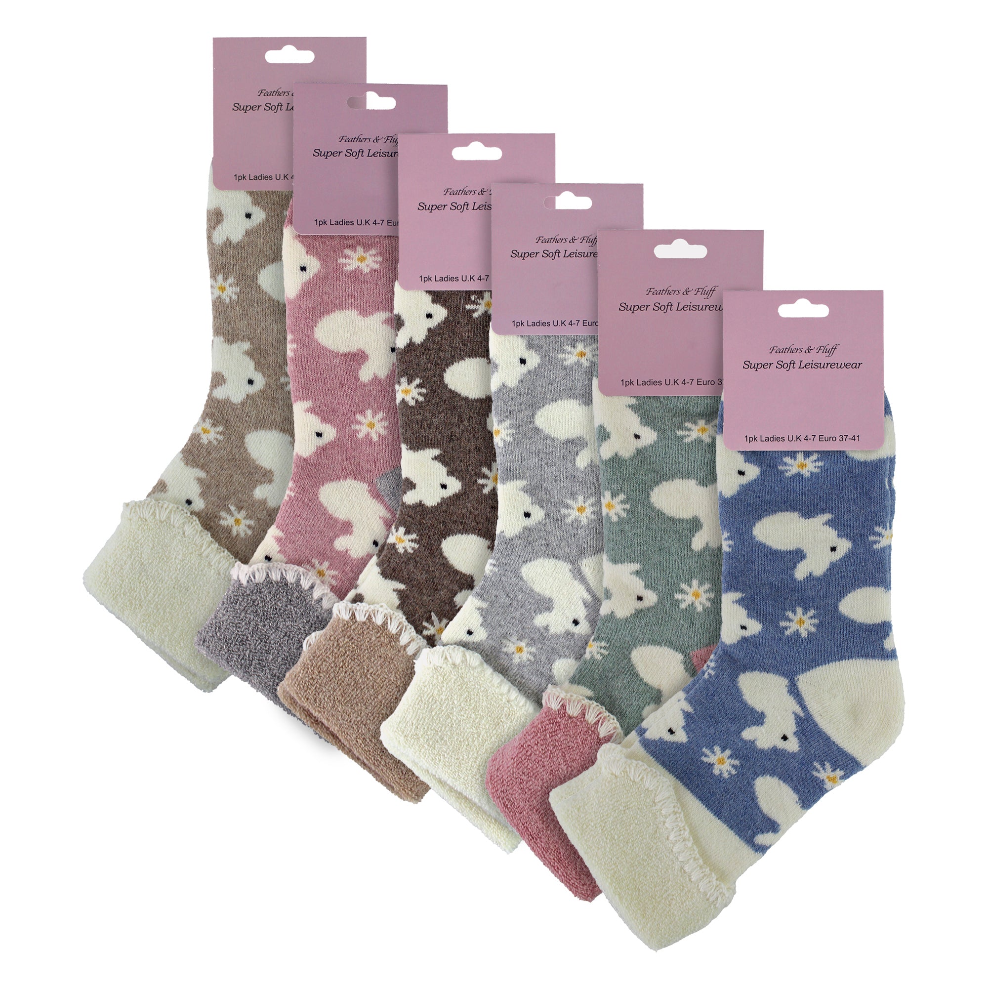 6 Pairs Ladies Thick Warm Wool Bed Socks